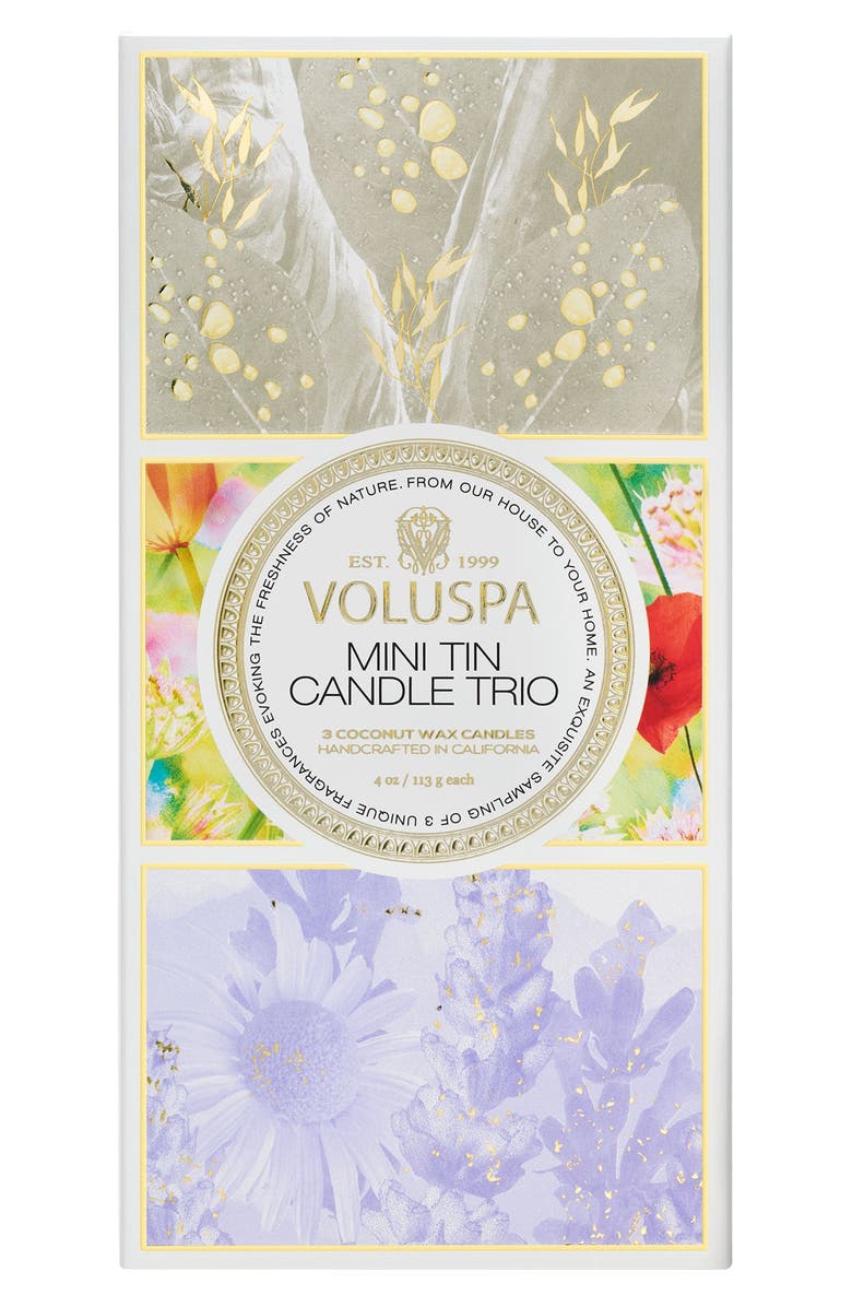 Japonica Set Of 3 Mini Tin Candles