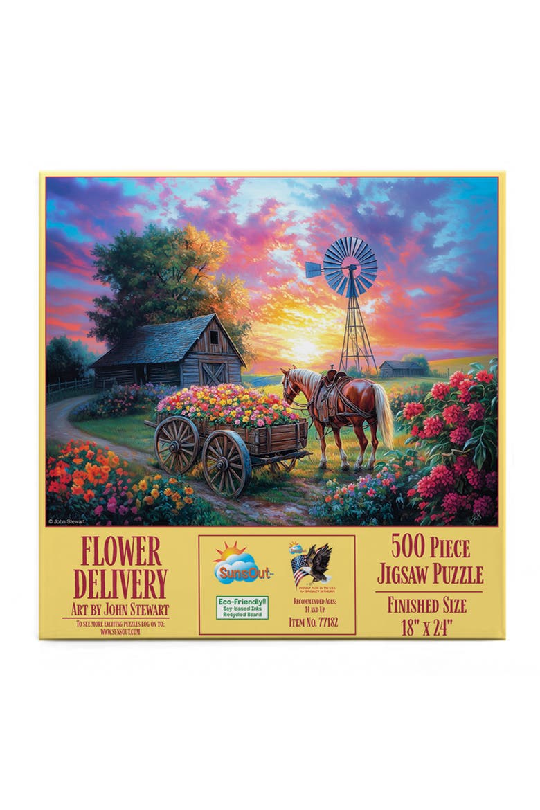 Flower Delivery 500 piece Jigsaw Puzzle for Adults, Alternate, color, Multicolor