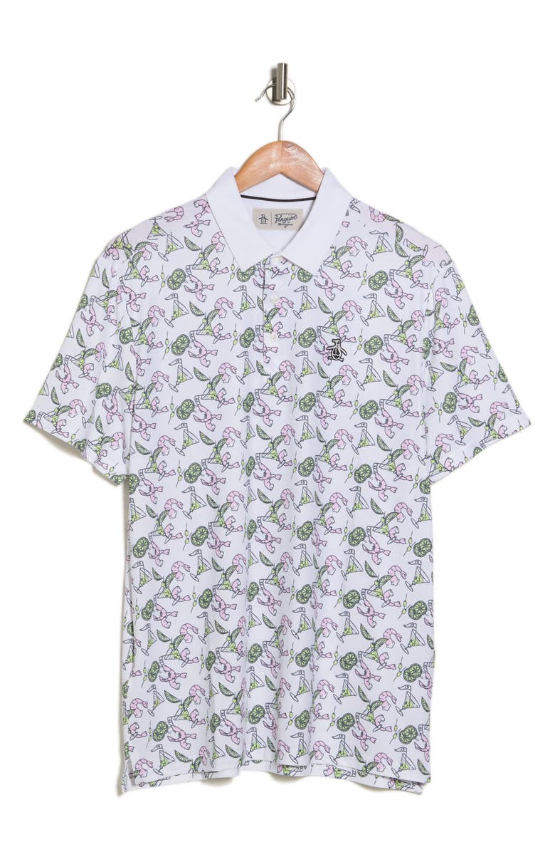 Original Penguin Shrimp Cocktail Polo, Alternate, color, Bright White