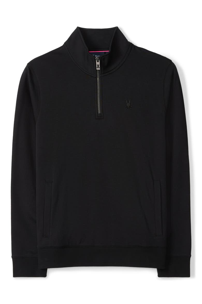Dayton Half Zip Pullover, Alternate, color, BLACK