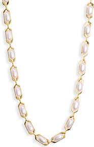 NORDSTROM RACK Demi-Fine Faux Pearl Link Necklace