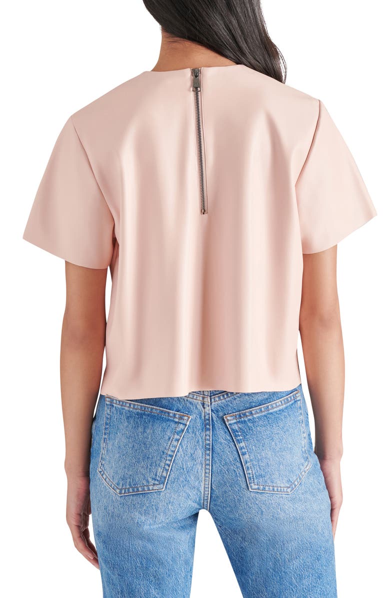 Steve Madden Ezra Faux Leather Top, Alternate, color, Ash Rose