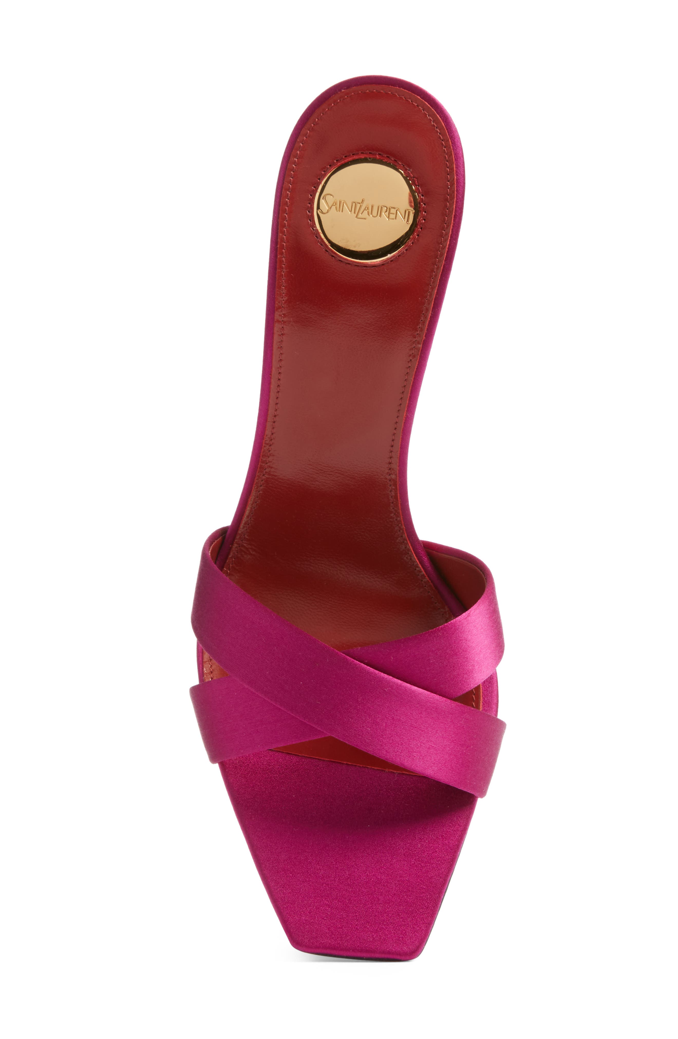 Saint Laurent Opyum Slide Sandal, Alternate, color, Moroccan Fuxia