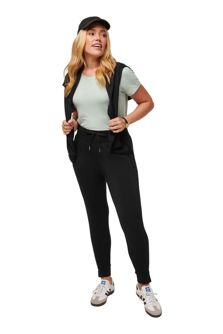 Cloud Terry Drawstring Joggers, Alternate, color, BLACK
