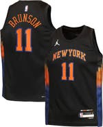 Jordan Brand Youth Jordan Brand Jalen Brunson Black New York Knicks Swingman Jersey - Statement Edition