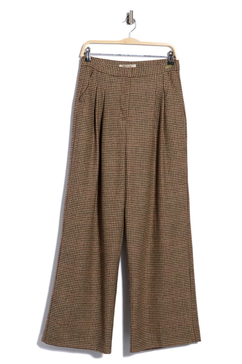 Sophia Wide Leg Wool Trousers, Main, color, MULTI CHECK
