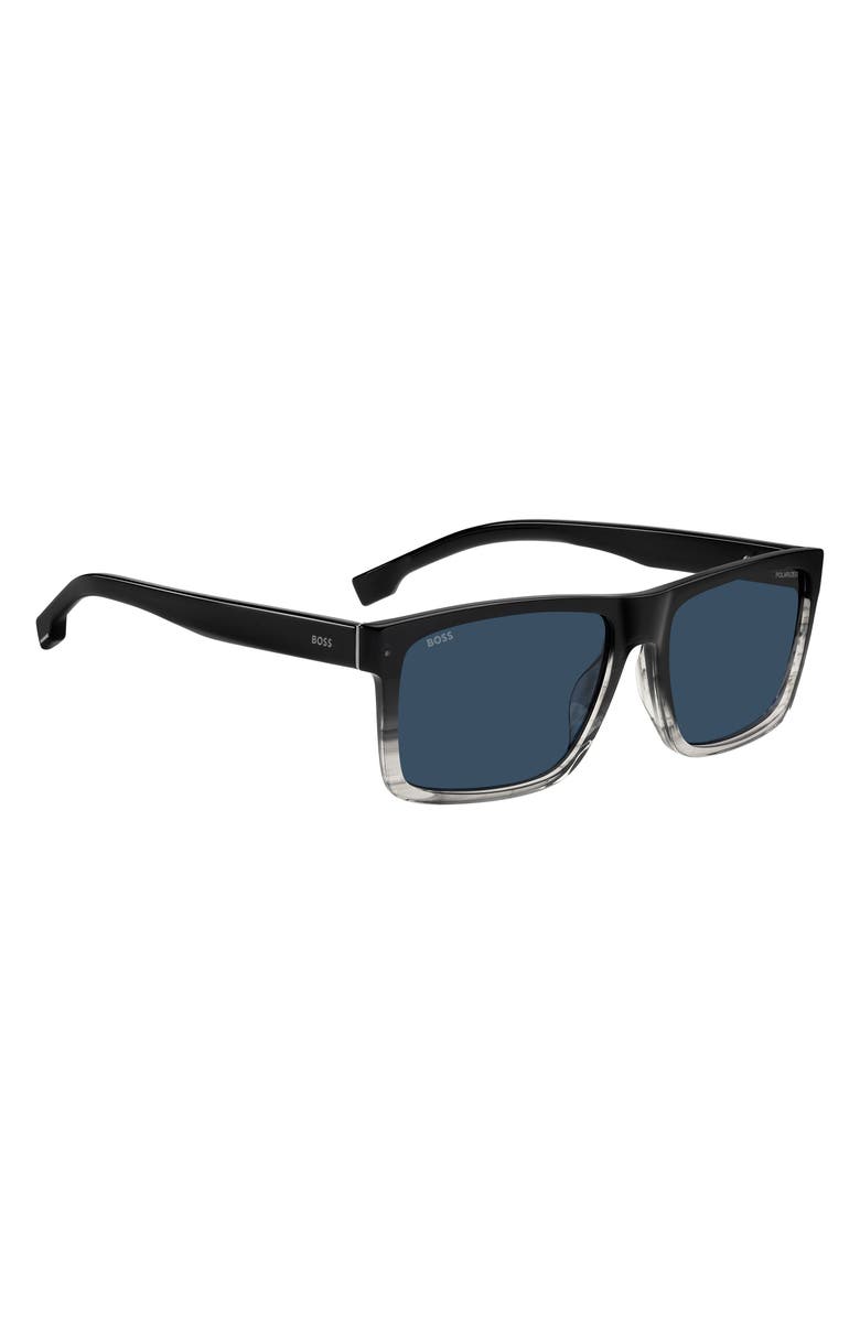 BOSS 59mm Polarized Rectangular Sunglasses, Alternate, color,