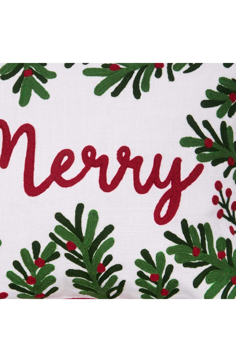 C&F Home Merry Botanical Sprig Christmas Pillow, Alternate, color, Green