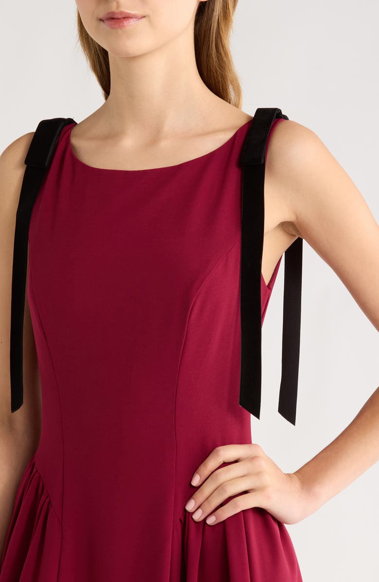 All in Favor Sleeveless A-Line Midi Dress, Alternate, color, Wine Black