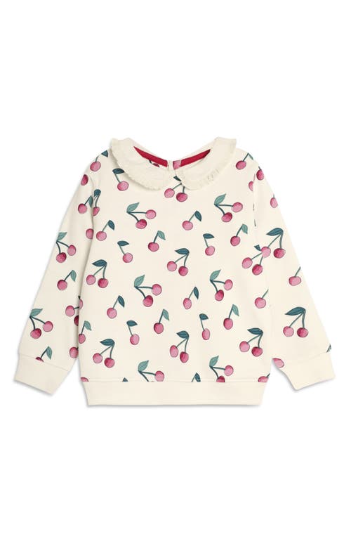 JOJO MAMAN BÉBÉ JOJO MAMAN BEBE CHERRY PRINT SWEATSHIRT & CORDUROY LEGGINGS SET