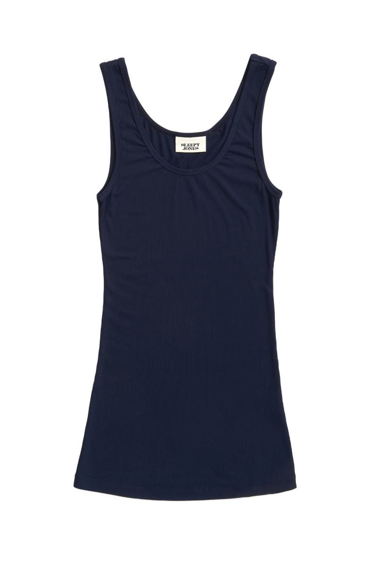 Alex Tank Top, Alternate, color, Navy Ribbed Jersey