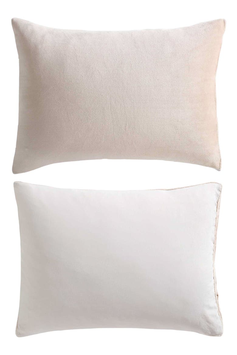 Reversible Plush Washed Microfiber Comforter Bedding Set, Alternate, color, MEDIUM BEIGE
