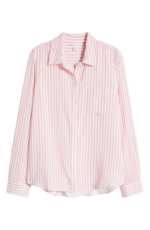 CASLONR CASLON(R) CASUAL GAUZE BUTTON-UP SHIRT
