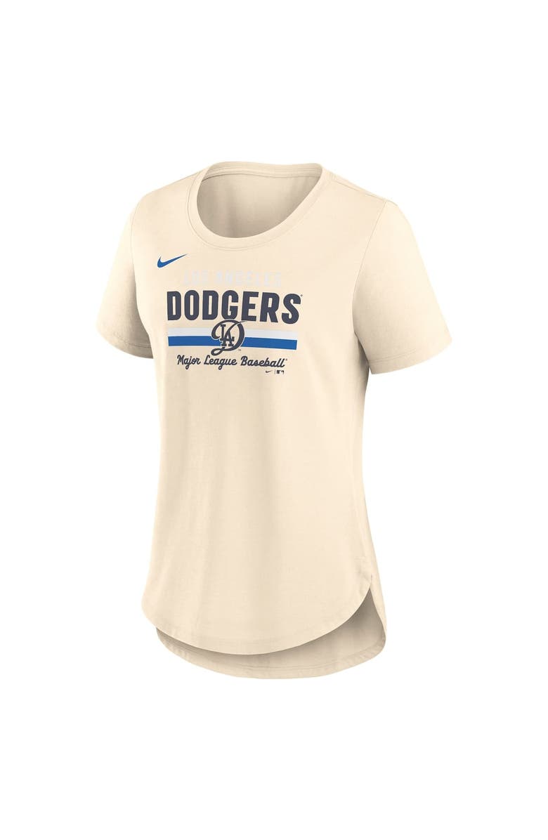 Nike Women's Nike Cream Los Angeles Dodgers City Connect Lockup Tri-Blend T-Shirt, Alternate, color, 