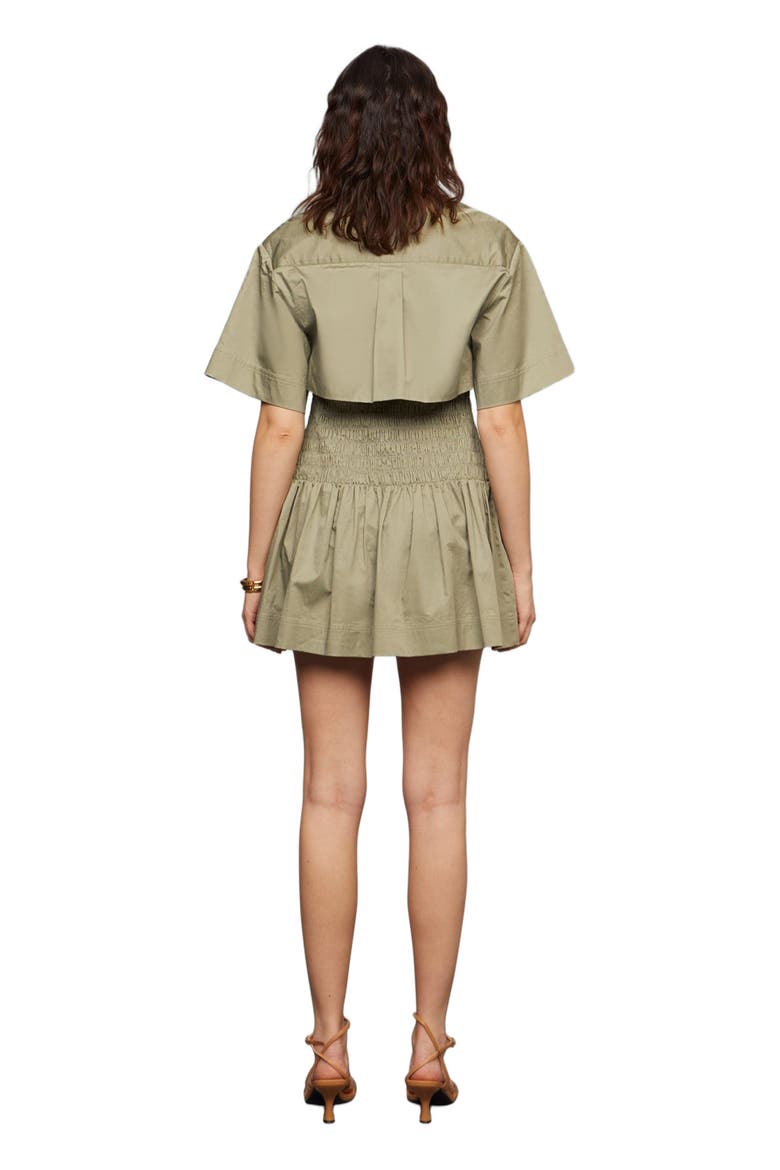 Genny Smocked Mini, Alternate, color, Tree Moss