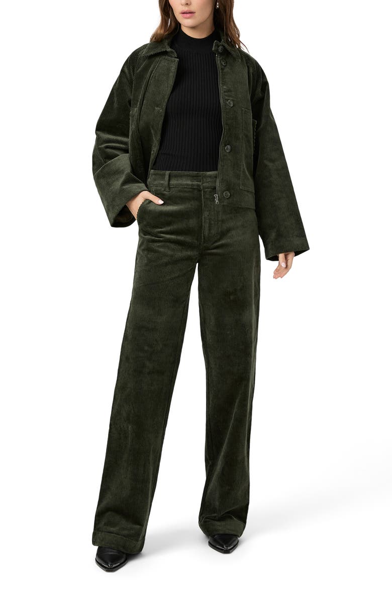 PAIGE Danielle Stretch Cotton Corduroy Pants, Alternate, color, Dark Fern Green