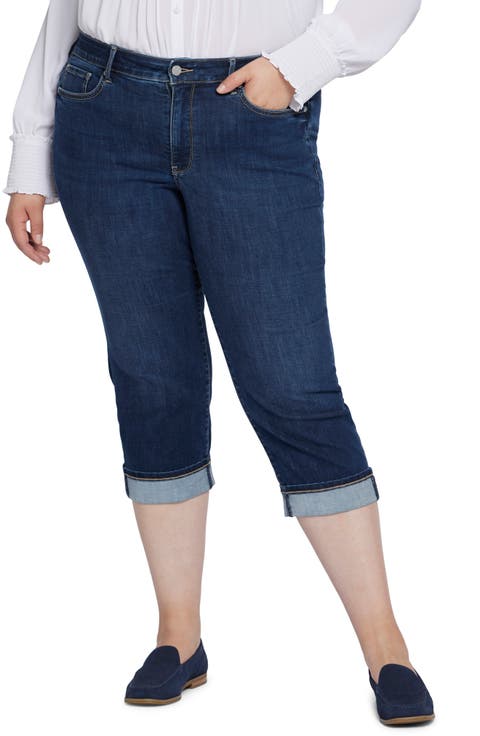 Marilyn Cuffed Capri Jeans (Plus)