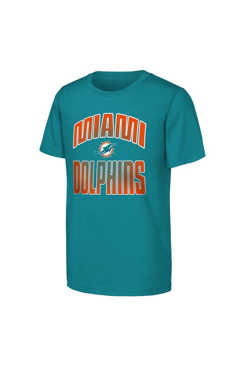 Youth Outerstuff  Aqua Miami Dolphins Never Quit 2-Pack T-Shirt Set, Alternate, color, Aqua