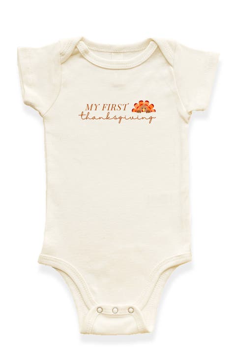 My First Thanksgiving Organic Baby Bodysuit