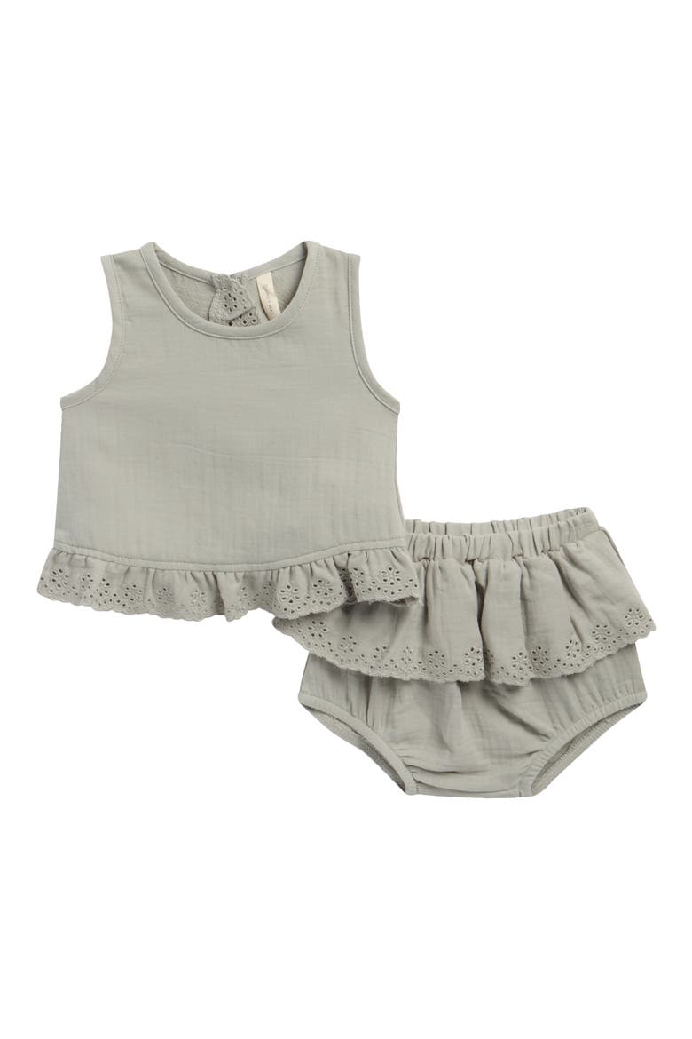 Ruffle Tulip Organic Cotton Tank & Bloomers Set, Main, color, SAGE
