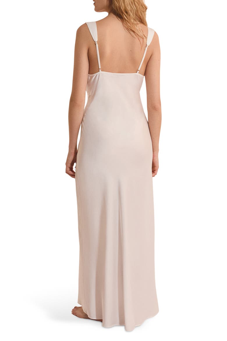 Bridal Bliss Satin Maxi Chemise, Alternate, color, WHITE
