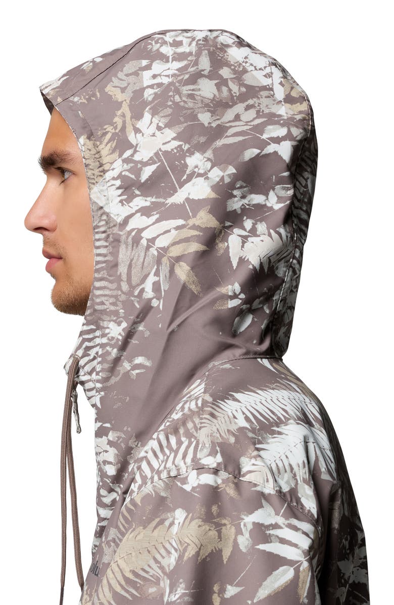Columbia Spire Valley Print Water Repellent Windbreaker, Alternate, color, Iron Geofern/ Flint Grey