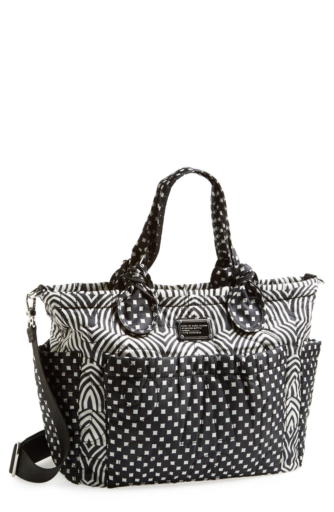 MARC BY MARC JACOBS 'Pretty - Eliz-a-Baby' Diaper Bag, Main, color, BLACK MULTI