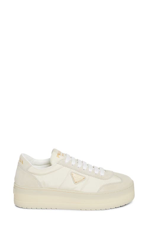 Prada Flatform Downtown Logo Platform Sneaker In Multi