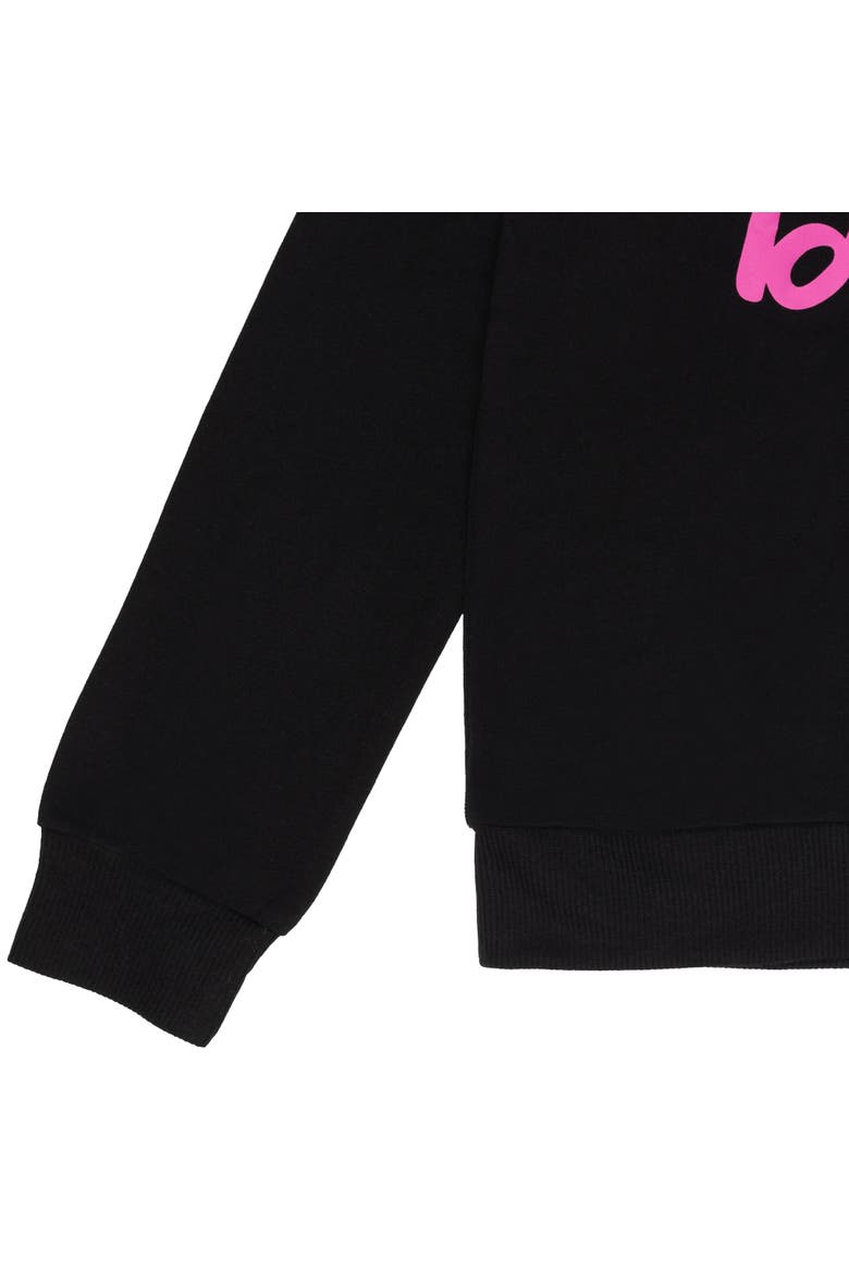 Zip-Up Hoodie, Alternate, color, Black Pink