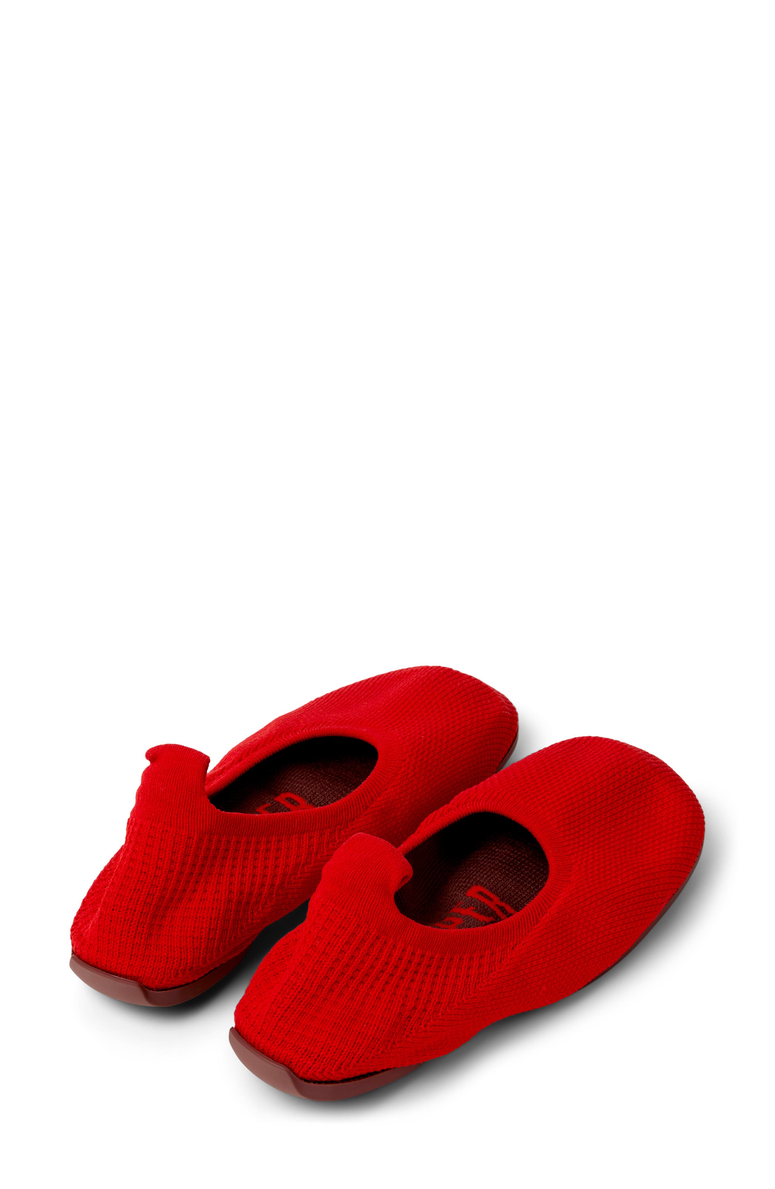 Camper Right Niko Ballerina Flat, Alternate, color, Medium Red