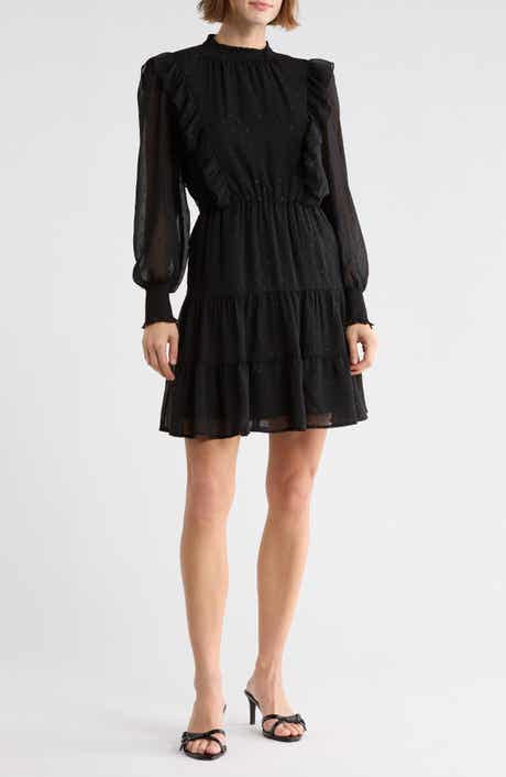 Clip Dot Chiffon Minidress