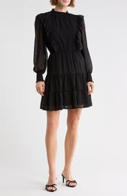 Melrose and Market Clip Dot Chiffon Minidress
