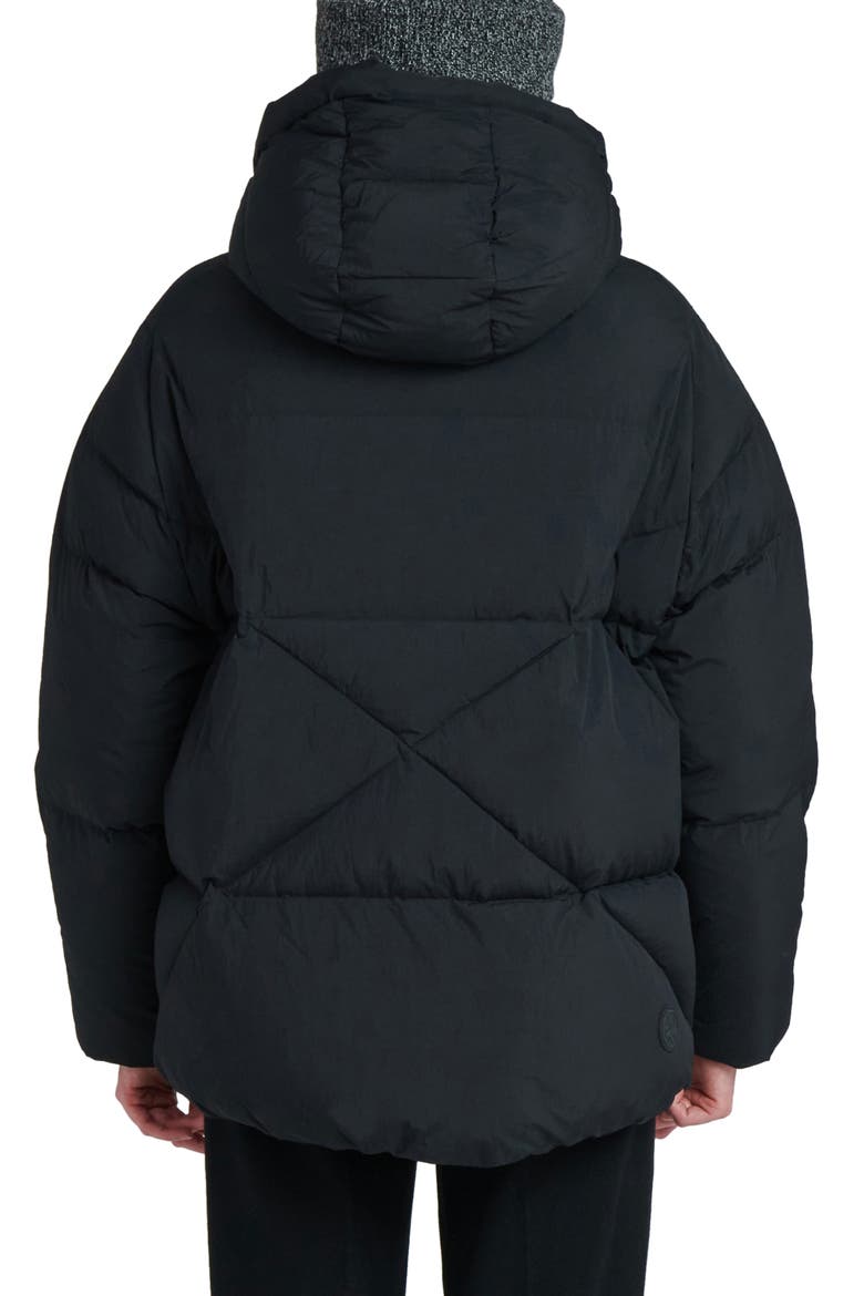 Elango Water Resistant Hooded Down Puffer Jacket, Alternate, color, BLACK