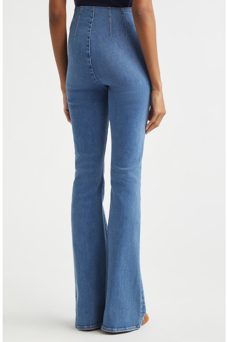Beverly Off Duty High Waist Skinny Flare Jeans, Alternate, color, POOL PARTY