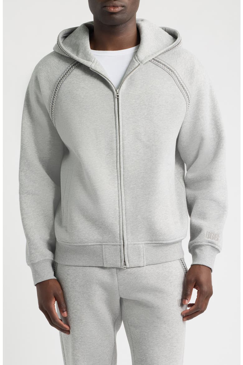 Tasman Zip Hoodie, Alternate, color, GREY HEATHER