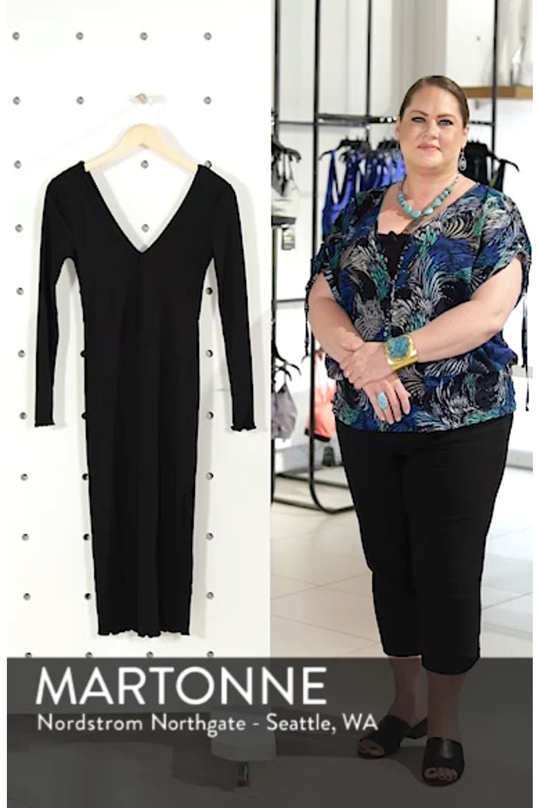 Ribbed Body-Con Midi Dress video