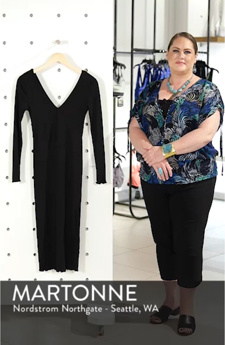 Ribbed Body-Con Midi Dress, sales video thumbnail