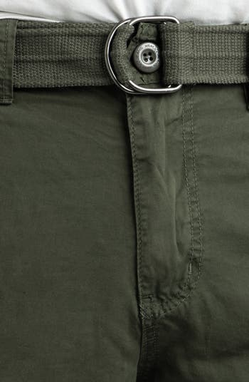 Belted Snap Detail Cargo Pants