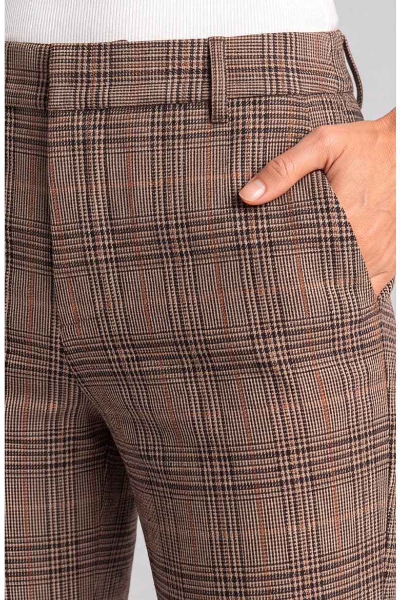Kelsey Plaid Knit Trousers, Alternate, color, OLIVE MULTI