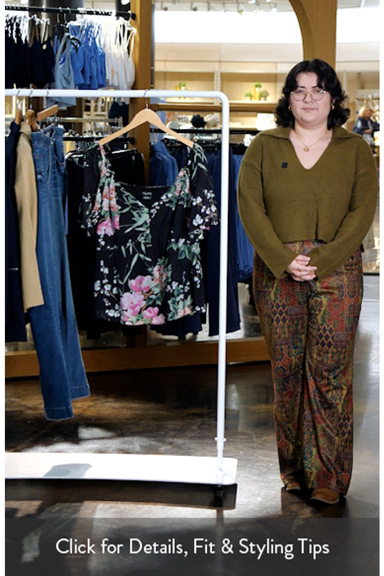 Marci Floral Flutter Sleeve Top video