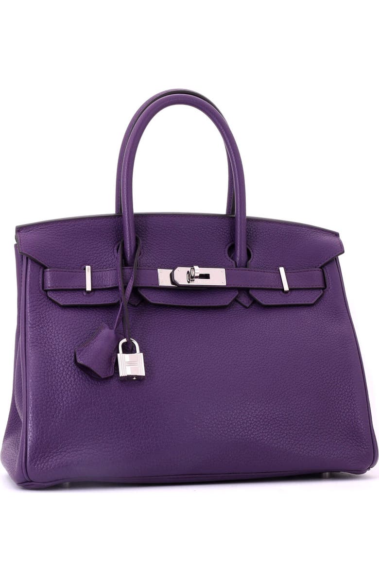 Pre-Owned Hermes Birkin Handbag Purple Togo with Palladium Hardware 30, Alternate, color, Ultraviolet
