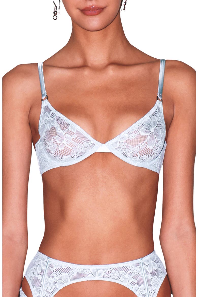 Le Stretch Lace Demi Bra, Main, color, FORGET ME NOT