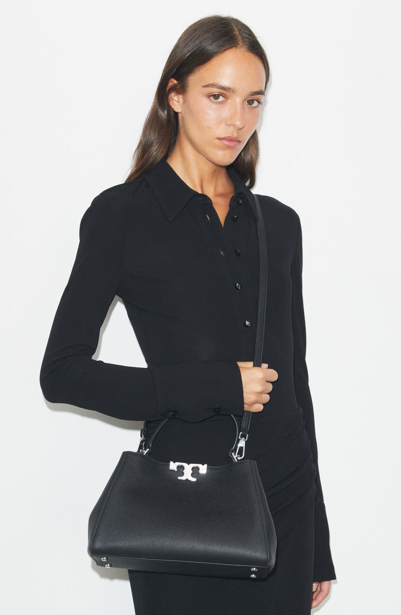 Tory Burch Medium Eleanor Satchel, Alternate, color, Black