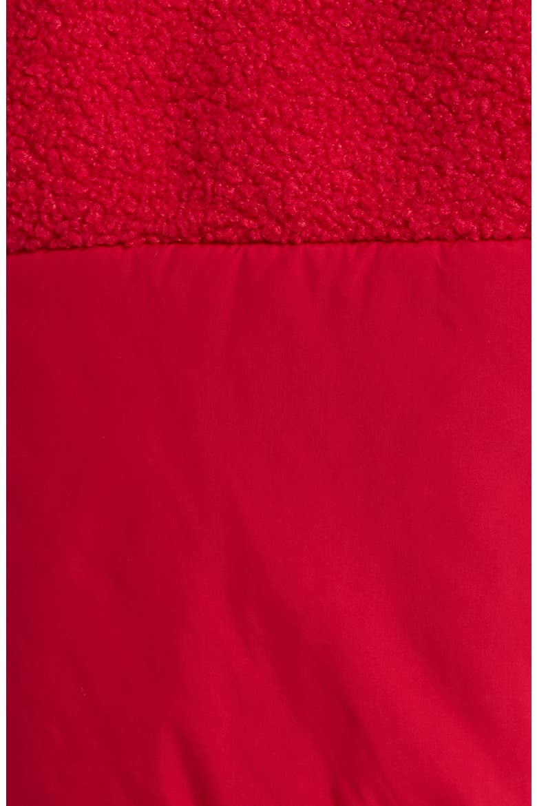 Summit Faux Shearling Hybrid Vest, Alternate, color, RED JESTER