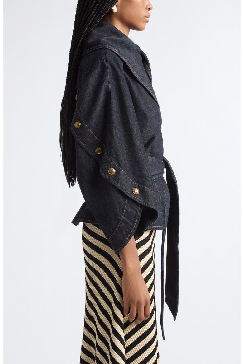 Trailblazer Valiant Belted Denim Jacket, Alternate, color, ONYX BLUE