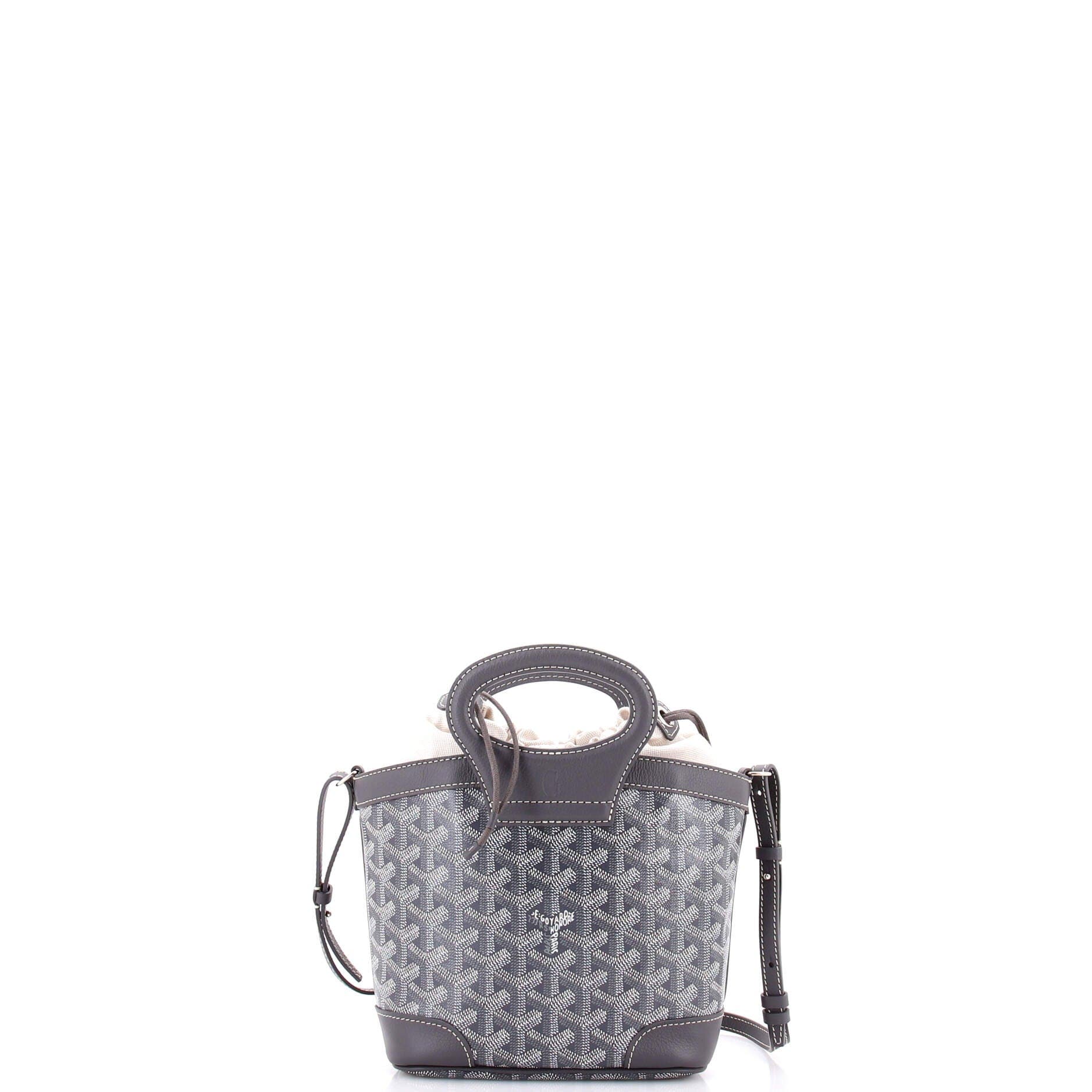 Pre-Owned Goyard Beluga Bag Coated Canvas Mini, Alternate, color, Gray