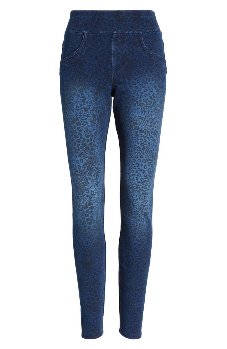 Hue Animal Print Seamless Leggings, Alternate, color, Medium Wash
