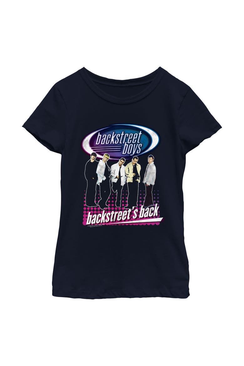 Girl's Backstreet Boys Backstreet's Back Graphic T-Shirt, Main, color, Navy Blue