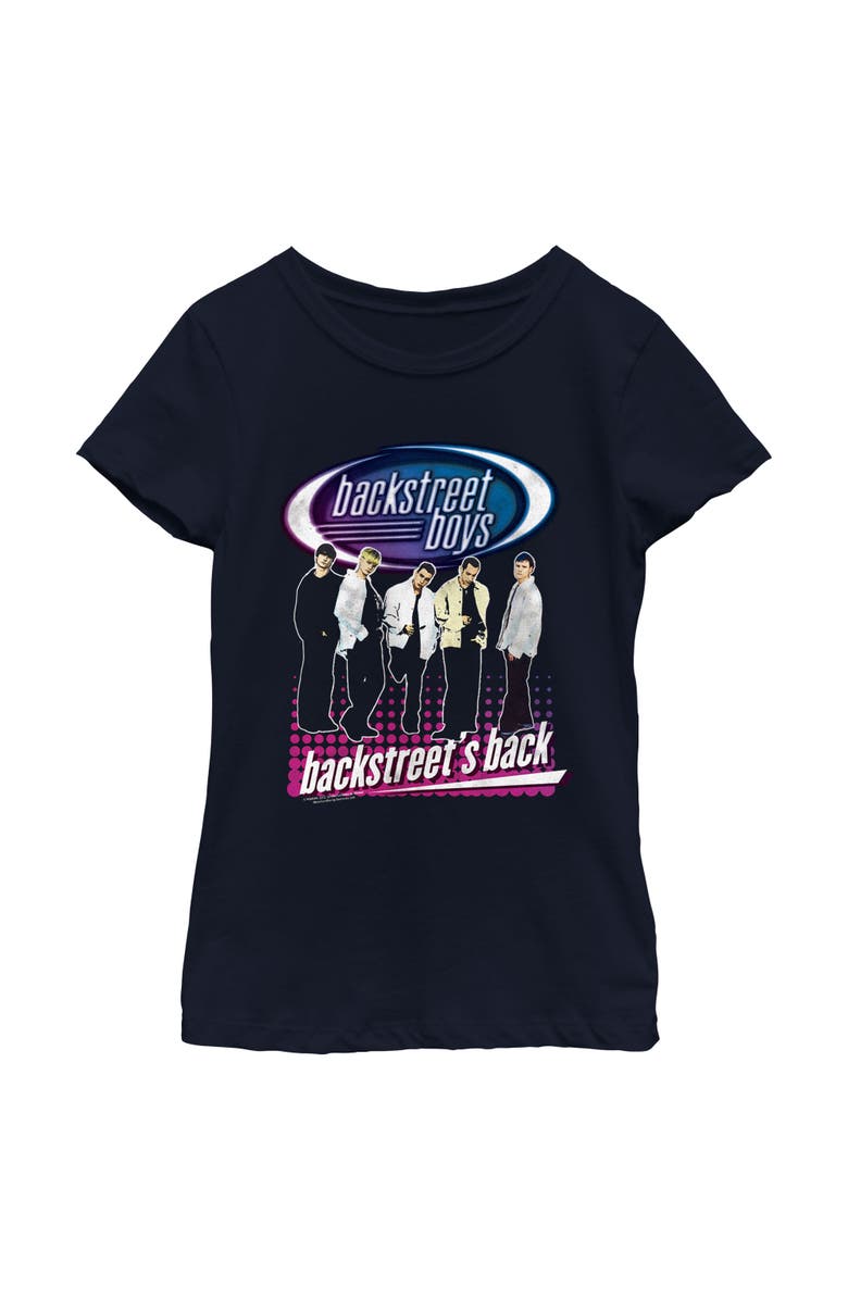 Backstreet Boys Girl's Backstreet Boys Backstreet's Back Graphic T-Shirt, Main, color, Navy Blue