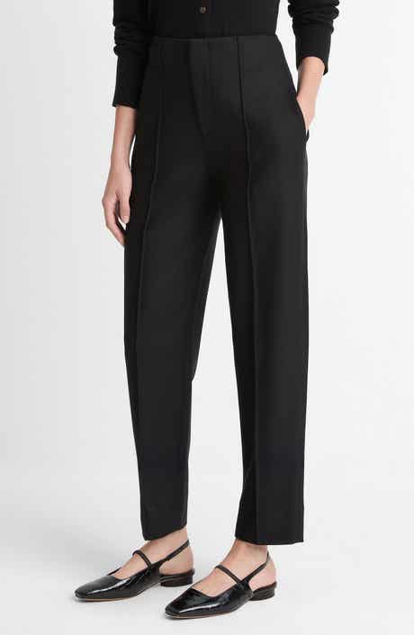 Vince High Waist Pleat Front Wool Blend Pants